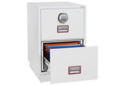 Phoenix Firefile FS2252E Fireproof Filing Cabinet -Safe Deposit Shop FS2242E HALFOPEN