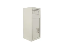 De Raat Protector MP1 Deposit Safe -Safe Deposit Shop MP1 met sleutelslot zijaanzicht dicht