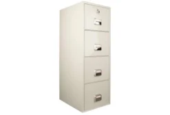 De Raat 4 Drawer Fire File Fireproof Cabinet -Safe Deposit Shop SF 680 4dk sleutelslot zijaanzicht dicht