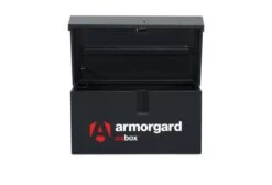 Armorgard OxBox Van Box OX05 - Tool Storage Box -Safe Deposit Shop ox05 front lid open