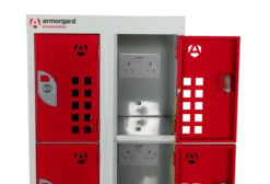 Armorgard Powerstation 10 Door Battery Charging Unit -Safe Deposit Shop pws10 close top lockers doors open 3